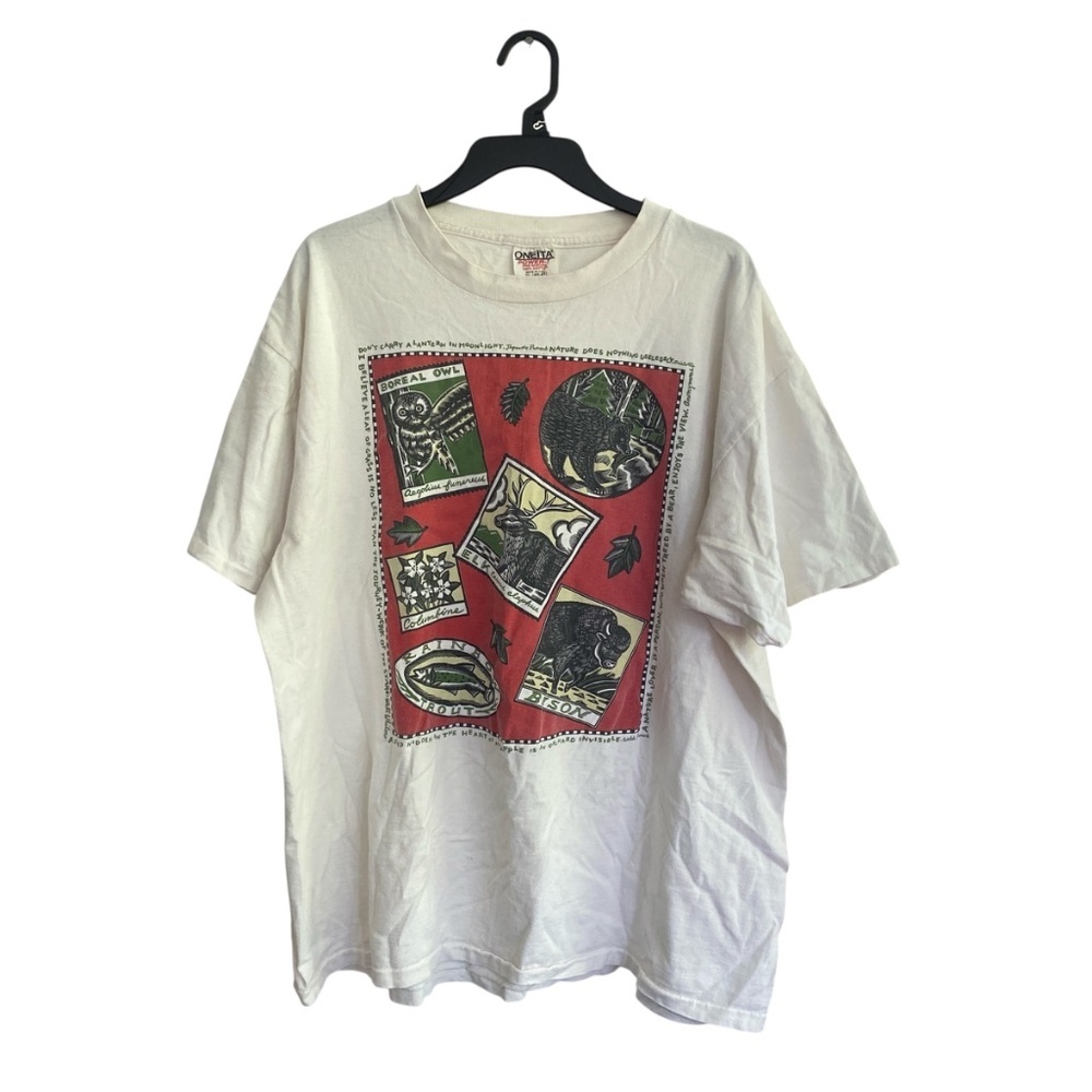 Vintage Tee THE NATURE COMPANY Men's XL Graphic Single Stitch ONEITA Made In USA